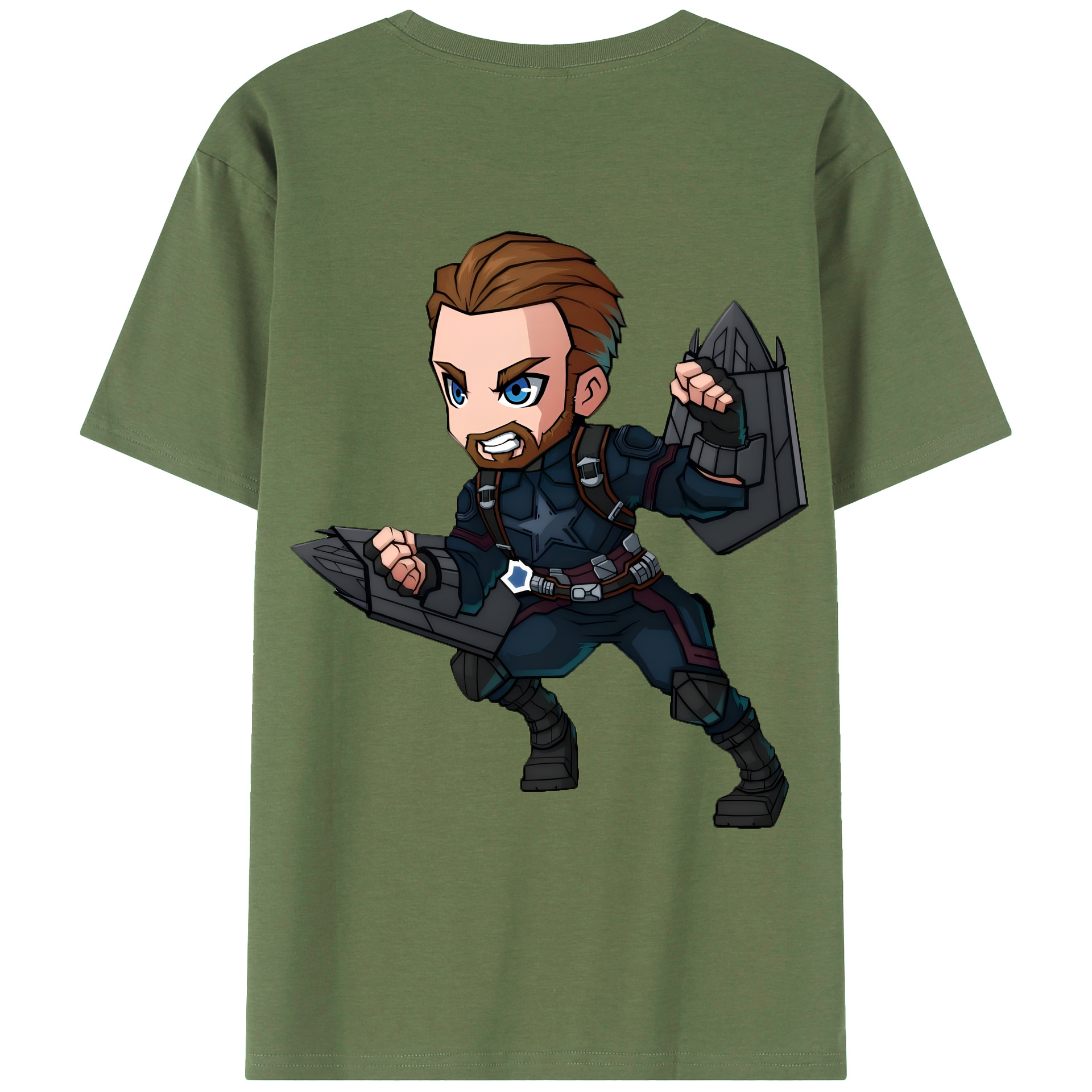 （画像用） アベンジャーズ The Avengers 綿100％ メンズ半袖Tシャツ（バックプリント） 通気性